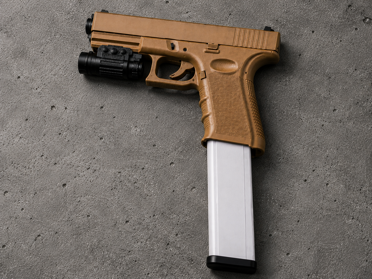 Arsenal Tan Glock 18 w/ extended mag